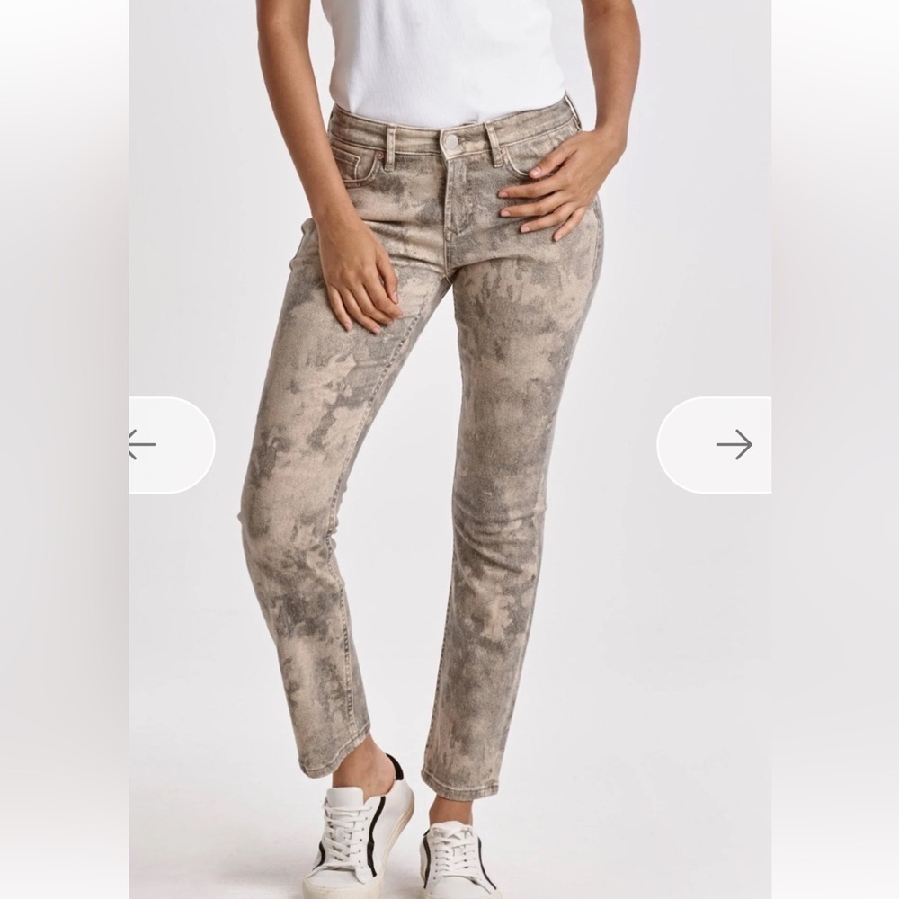 Dear John Blair Straight Leg Jeans Gray Beige 27